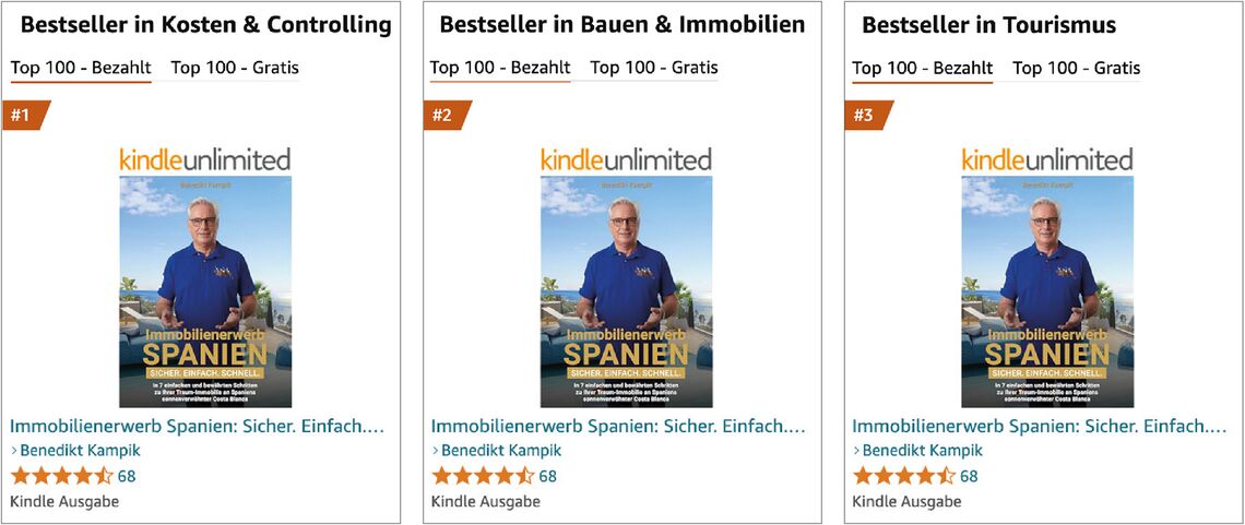 Bestseller Amazon Immobilinewererb in Spanien